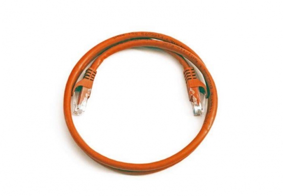 FIB Copper Cat 5e Patch Cable with Boots 15ft Orange