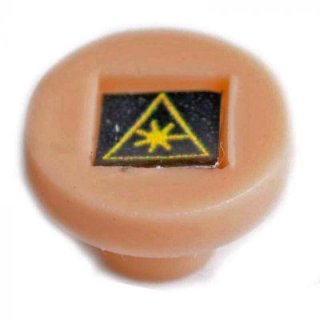 FIB Dust Cap Mating Sleeve Adapter ST with Warning Label Beige Round Head - 100 Pack FIB Dust Cap Mating Sleeve Adapter ST with Warning Label Beige Round Head - 100 Pack