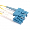 FIB Fiber Optic Patch Cable, LC to SC UPC-UPC, 2 meters, 1.6mm Duplex SM SMF-28 Ultra Fiber