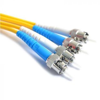 FIB Fiber Optic Patch Cable, ST to ST UPC-UPC, 3 meters, 3mm Duplex SM SMF-28 Ultra Fiber