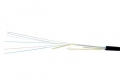 FIB Flat Drop Cable Dry Singlemode SMF28 Ultra Fiber 6 Fiber Polyethylene Black
