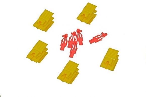 FIB Splice-On Connector Lockable LC Duplex Clip 5 Pack