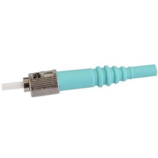 FIB ST Connector Multimode 50um OM3 2mm Boot-Aqua