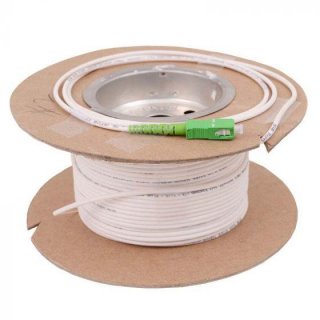 MDU White Drop Fiber Patch Cord LC/APC-LC/APC 61 meters (200 feet)