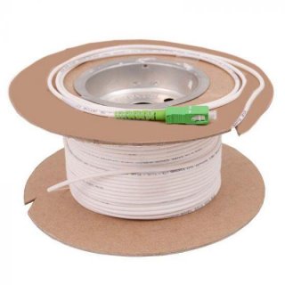 MDU White Drop Fiber Patch Cord SC/APC-SC/APC 31 meters (100 feet)
