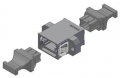 MTP Adapter, Gray, Standard Footprint, Full Flange, Type B