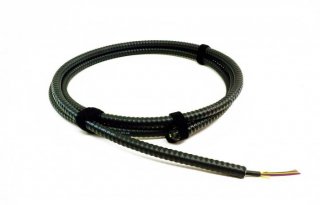 TLC 12 Fiber, 62.5/125um MM Infinicor 300, Indoor/Outdoor Fiber Optic Cable with Aluminum Interlocking Armor, Plenum, Black