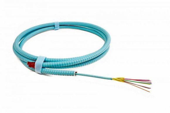 TLC 12 Fiber MM 50um OM3 ClearCurve Dist. FiberCable 5.8mm OD w/AIA Riser-Aqua TLC 12 Fiber MM 50um OM3 ClearCurve Dist. FiberCable 5.8mm OD w/AIA Riser-Aqua