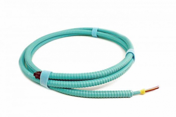 TLC 24 Fiber, 50/125um MM ClearCurve OM3, Distribution Fiber Optic Cable with Aluminum Interlocking Armor, Plenum, Aqua