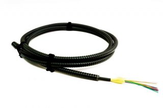 TLC 24 Fiber SM SMF28 Ultra Indoor Outdoor Fiber Optic Cable Riser Black with Aluminum Interlocking Armor