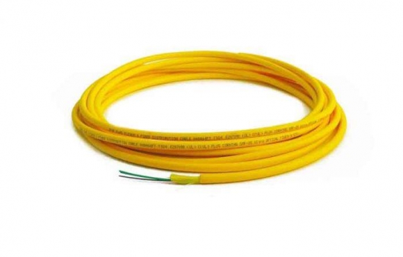 TLC 4 Fiber SM SMF28 Ultra Distribution Fiber Optic Cable Plenum Yellow 4.4mm OD TLC 4 Fiber SM SMF28 Ultra Distribution Fiber Optic Cable Plenum Yellow 4.4mm OD