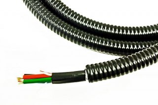 TLC 48 Fiber SM SMF28 Ultra Indoor Outdoor Fiber Optic Cable Riser Aluminum Interlocking Armor-Black