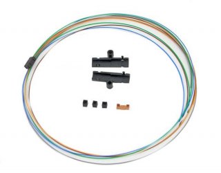 6 Fiber Color Coded Buffer Tube/Ribbon Fan-Out Kit-25" Tubing
