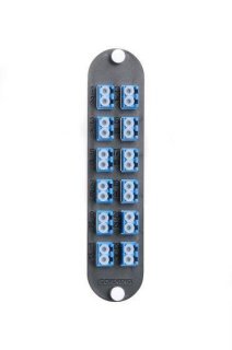CORNING Adapter Panel CCH Singlemode Loaded with (12) Duplex LC/UPC Adapters (24-Fiber) Ceramic Insert