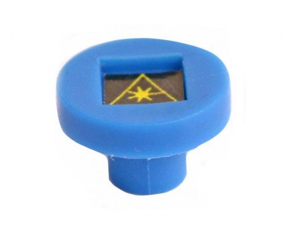 FIB Dust Cap Mating Sleeve Adapter ST with Warning Label Blue Round Head - 100 Pack FIB Dust Cap Mating Sleeve Adapter ST with Warning Label Blue Round Head - 100 Pack