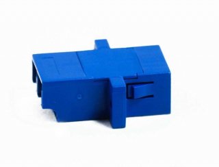 FIB LC Adapter Duplex Blue Singlemode - with Flange, Style 3, SC Footprint