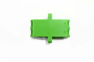 FIB LC APC Adapter Duplex Green Singlemode - with Flange, Style 3, SC Footprint FIB LC APC Adapter Duplex Green Singlemode - with Flange, Style 3, SC Footprint
