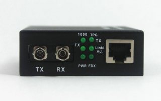 FIB Media Converter ST Singlemode 10/100/1000 Base-T/TX to 1000 Base-FX 2km