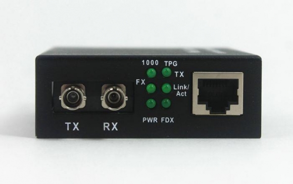 FIB Media Converter ST Singlemode 10/100/1000 Base-T/TX to 1000 Base-FX 2km FIB Media Converter ST Singlemode 10/100/1000 Base-T/TX to 1000 Base-FX 2km