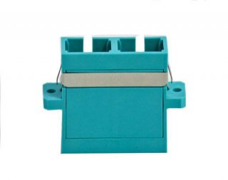 FIB SC 10Gig Adapter Duplex Aqua Multimode - with Flange, Style 3 FIB SC 10Gig Adapter Duplex Aqua Multimode - with Flange, Style 3