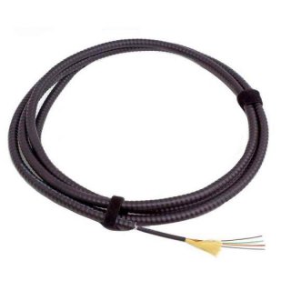 TLC 6 Fiber, 62.5/125um MM Infinicor 300, Indoor/Outdoor Fiber Optic Cable with Aluminum Interlocking Armor, Plenum, Black
