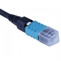 AFL Splice-On Connector MPO Multimode FuseConnect 50um 10Gig PC 3mm Female Aqua 6 Pack