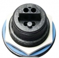 FIB BLUE 4 Channel Female Jam Nut Receptacle