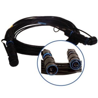 FIB Blue Delphi 4-channel Jam-Nut Receptacle to LC-SM 1' FIB Blue Delphi 4-channel Jam-Nut Receptacle to LC-SM 1'