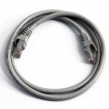 FIB Copper Cat 5e Patch Cable with Boots 10ft Gray