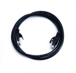 FIB Copper Cat 5e Patch Cable with Boots 25ft Black FIB Copper Cat 5e Patch Cable with Boots 25ft Black