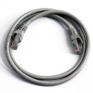FIB Copper Cat 6 Patch Cable with Boots 15ft Gray