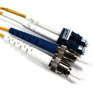 FIB Fiber Optic Cable Duplex Patchcord 1.6mm SM SMF-28 Ultra Fiber ST/UPC to LC/UPC- 5 Meters