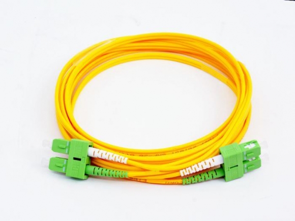 FIB Fiber Optic Patch Cable, SC APC to SC APC, 5 meters, 3mm Duplex SM SMF-28 Ultra Fiber FIB Fiber Optic Patch Cable, SC APC to SC APC, 5 meters, 3mm Duplex SM SMF-28 Ultra Fiber