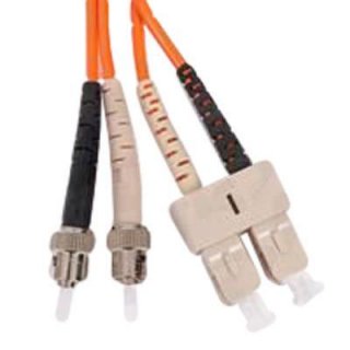 FIB Fiber Optic Patch Cable, ST PC to SC PC, 1 meter, 3mm Duplex MM ClearCurveOM2 Fiber FIB Fiber Optic Patch Cable, ST PC to SC PC, 1 meter, 3mm Duplex MM ClearCurveOM2 Fiber