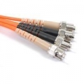 FIB Fiber Optic Patch Cable, ST PC to ST PC, 10 meters, 3mm Duplex MM ClearCurveOM2 Fiber