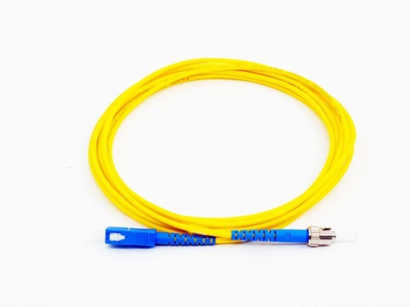 FIB Fiber Optic Patch Cable, ST to SC UPC-UPC, 3 meters, 3mm Simplex SM SMF-28 Ultra Fiber