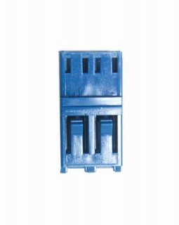 FIB LC Adapter Duplex Blue Singlemode - No Flange, Style 5, Square FIB LC Adapter Duplex Blue Singlemode - No Flange, Style 5, Square