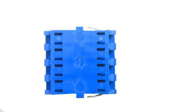 FIB LC Adapter Quad Blue Singlemode - No Flange, Style 5, SC Duplex Footprint