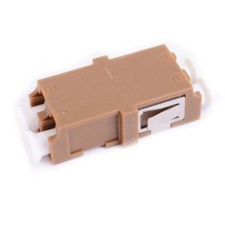 FIB LC Duplex Adapter Ceramic Flangeless Brown