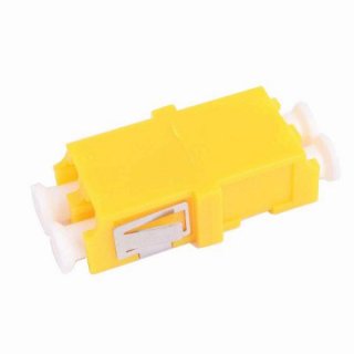 FIB LC Duplex Adapter Ceramic Flangeless -Yellow FIB LC Duplex Adapter Ceramic Flangeless -Yellow