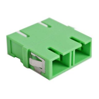 FIB SC APC Adapter Duplex Green Singlemode - No Flange, Style 5 FIB SC APC Adapter Duplex Green Singlemode - No Flange, Style 5
