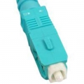 FIB SC Connector Multimode 50um OM3 3mm-Aqua Boot, 100 Pack