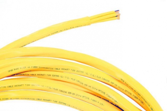 TLC 48 Fiber, 9/125um SM SMF28 Ultra, Distribution Fiber Optic Cable, Plenum, Yellow TLC 48 Fiber, 9/125um SM SMF28 Ultra, Distribution Fiber Optic Cable, Plenum, Yellow