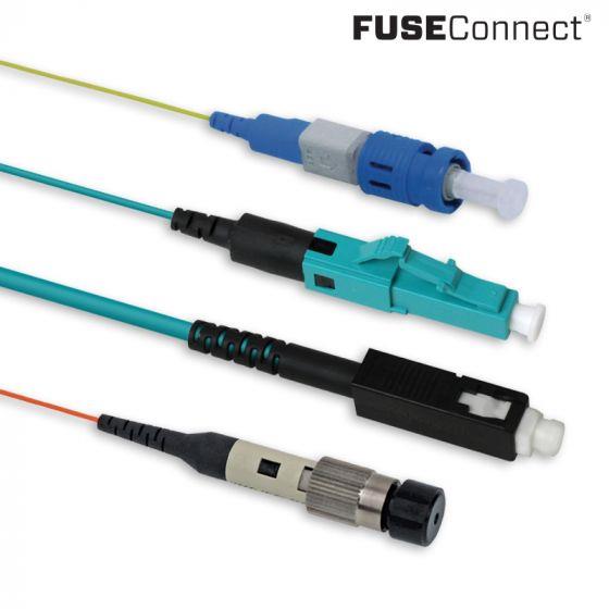 AFL Splice-On Connector SC PC Multimode FuseConnect 50um 10Gig 3mm Aqua 6 Pack AFL Splice-On Connector SC PC Multimode FuseConnect 50um 10Gig 3mm Aqua 6 Pack