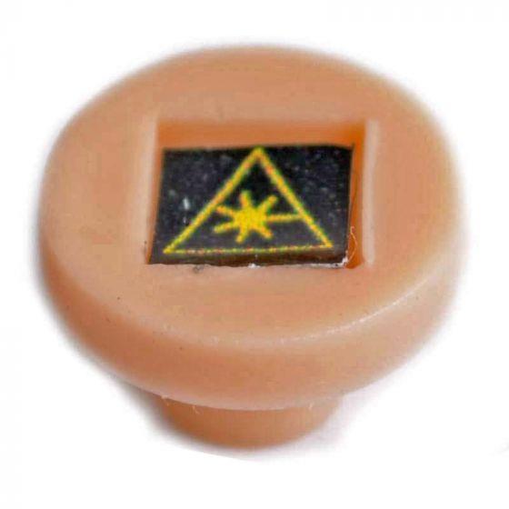 FIB Dust Cap Mating Sleeve Adapter ST with Warning Label Beige Round Head - 100 Pack FIB Dust Cap Mating Sleeve Adapter ST with Warning Label Beige Round Head - 100 Pack