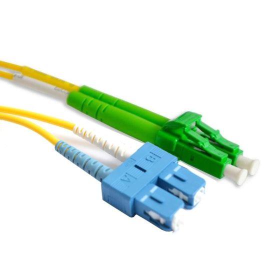 FIB Fiber Optic Patch Cable, LC to SC APC-UPC, 5 meters, 1.6mm Duplex SM SMF-28 Ultra Fiber FIB Fiber Optic Patch Cable, LC to SC APC-UPC, 5 meters, 1.6mm Duplex SM SMF-28 Ultra Fiber