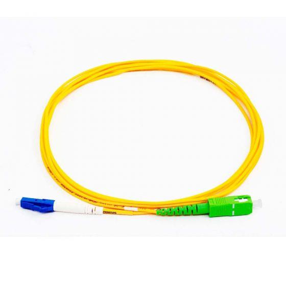FIB Fiber Optic Patch Cable, SC to LC APC-UPC, 10 meters, 1.6mm Simplex SM SMF-28 Ultra Fiber FIB Fiber Optic Patch Cable, SC to LC APC-UPC, 10 meters, 1.6mm Simplex SM SMF-28 Ultra Fiber