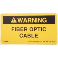 Sticky Back Fiber Optic Warning Label, 2-3/4" x 5", Black on Yellow