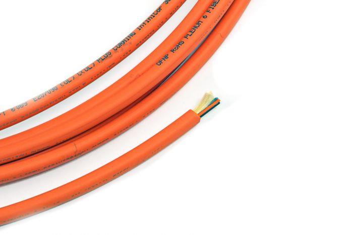 TLC 6 Fiber, 62.5/125um MM Infinicor300, Distribution Fiber Optic Cable, Plenum, Orange