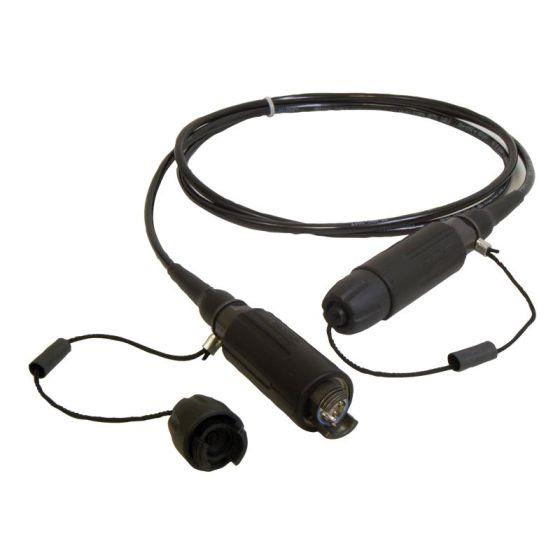 FIB Blue Expanded Beam Plug to Plug 4-Channel 50um OM3 1' FIB Blue Expanded Beam Plug to Plug 4-Channel 50um OM3 1'